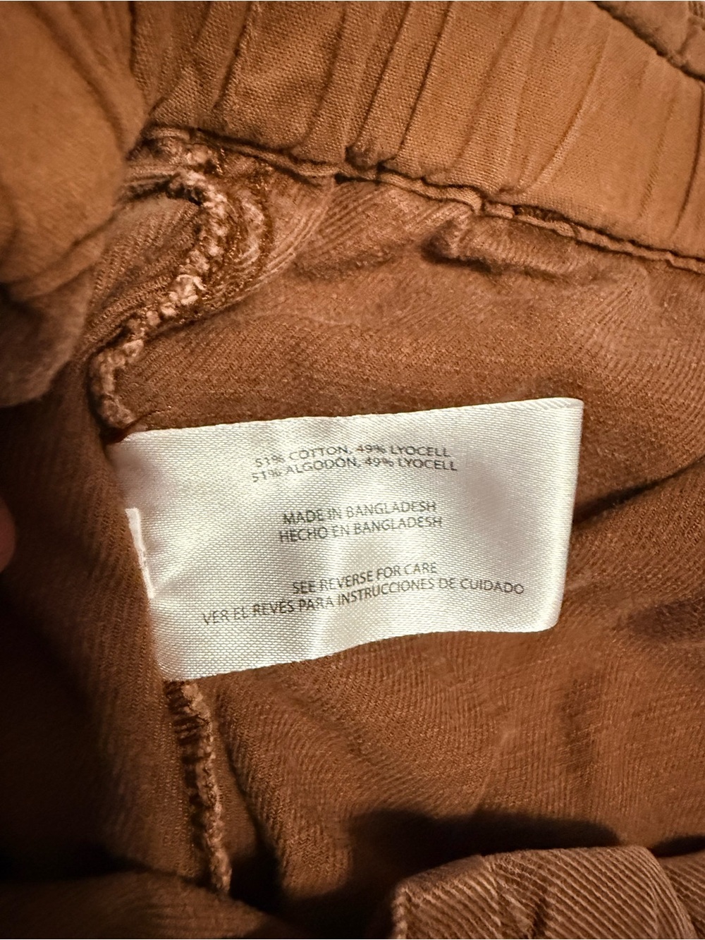 GAP Women’s Chino Jogger Pants Wide Leg Brown Size XL - Picture 6 of 10